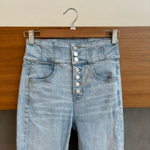 Veronica Beard Katherine Corset-Waist Extra High Rise Jeans, Size 26/ 2 - Picture 2 of 13